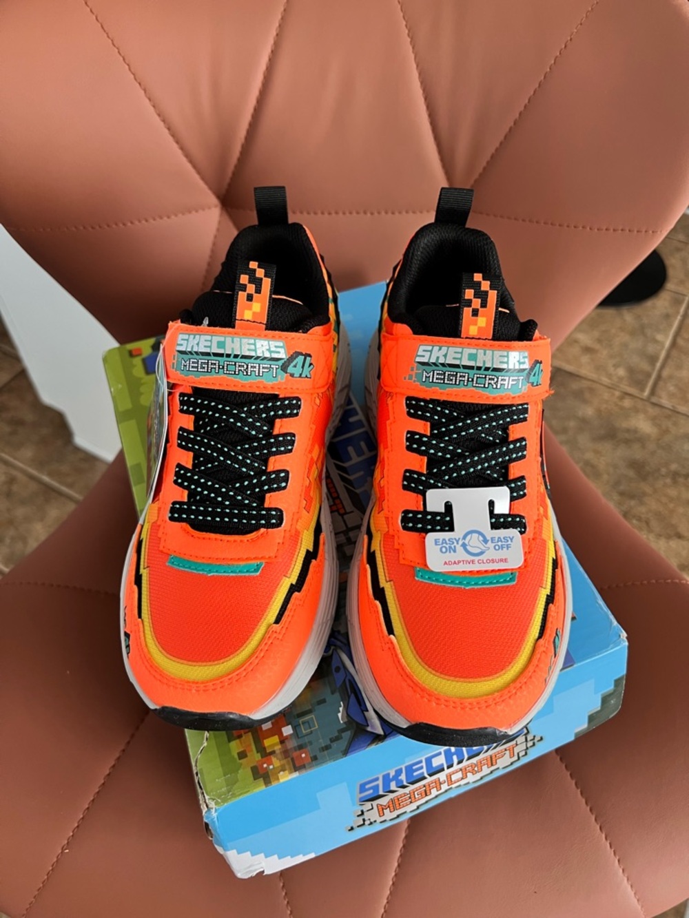 Skechers Kids' Mega-Craft 4K Orange Boy’s Sz 2.5